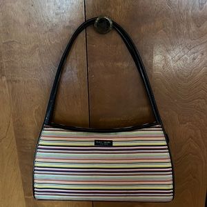 Kate Spade New York leather and canvas satchel